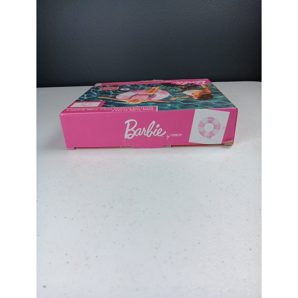 Barbie™ by Funboy Pink & White Striped 34" Kids Tube tube float